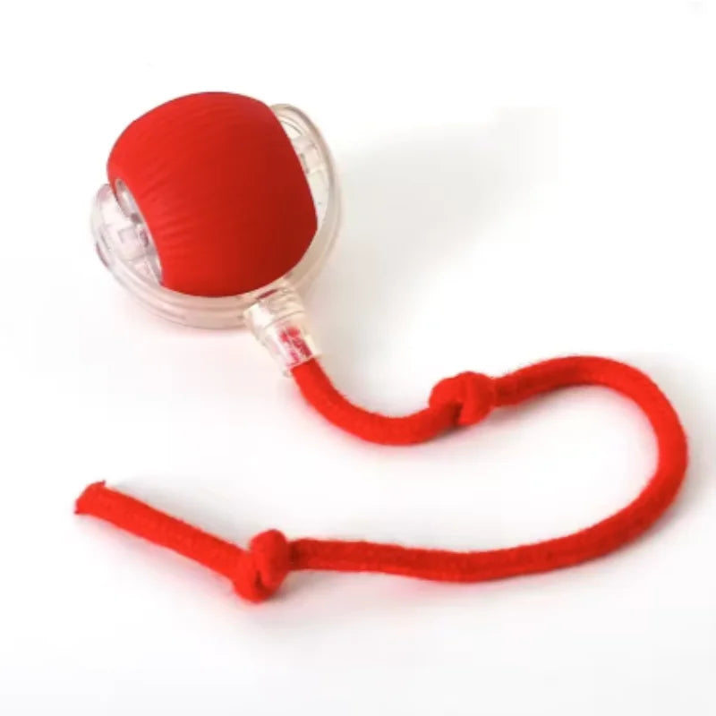 New Automatic Interactive Cat Ball Toy Rechargeable Smart Electric Rolling Ball with Faux Tail for Dog and Cat Training