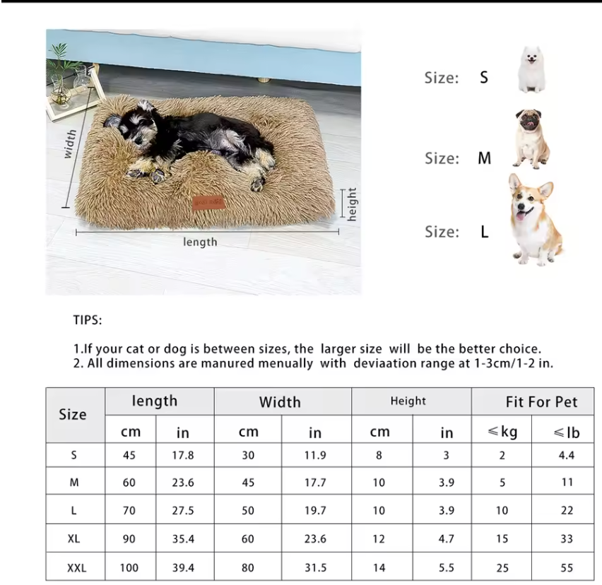 Anti-Anxiety Calming Memory Foam Dog Bed