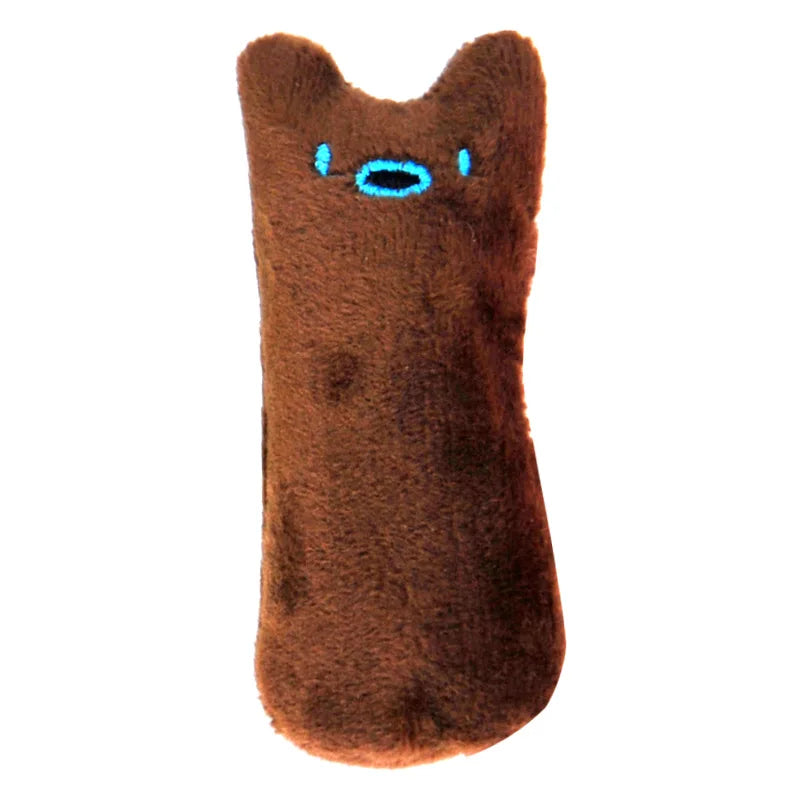 Teeth Grinding Catnip Toys Funny Interactive Plush Cat Toy Pet Kitten Chewing Vocal Toy Claws Thumb Bite Cat Mint for Cats